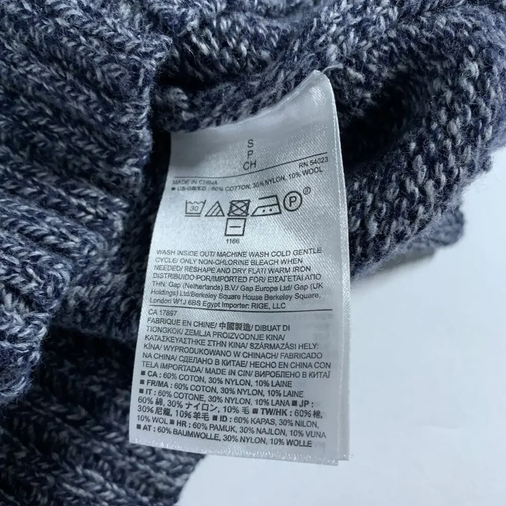 Banana Republic S Mens Cozy Shawl Sweater Heathered Gray Grandpa